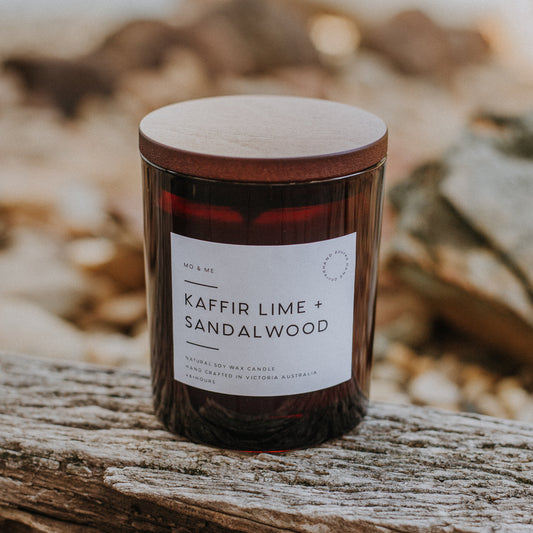 Kaffir Lime + Sandalwood Natural Soy Wax Candle