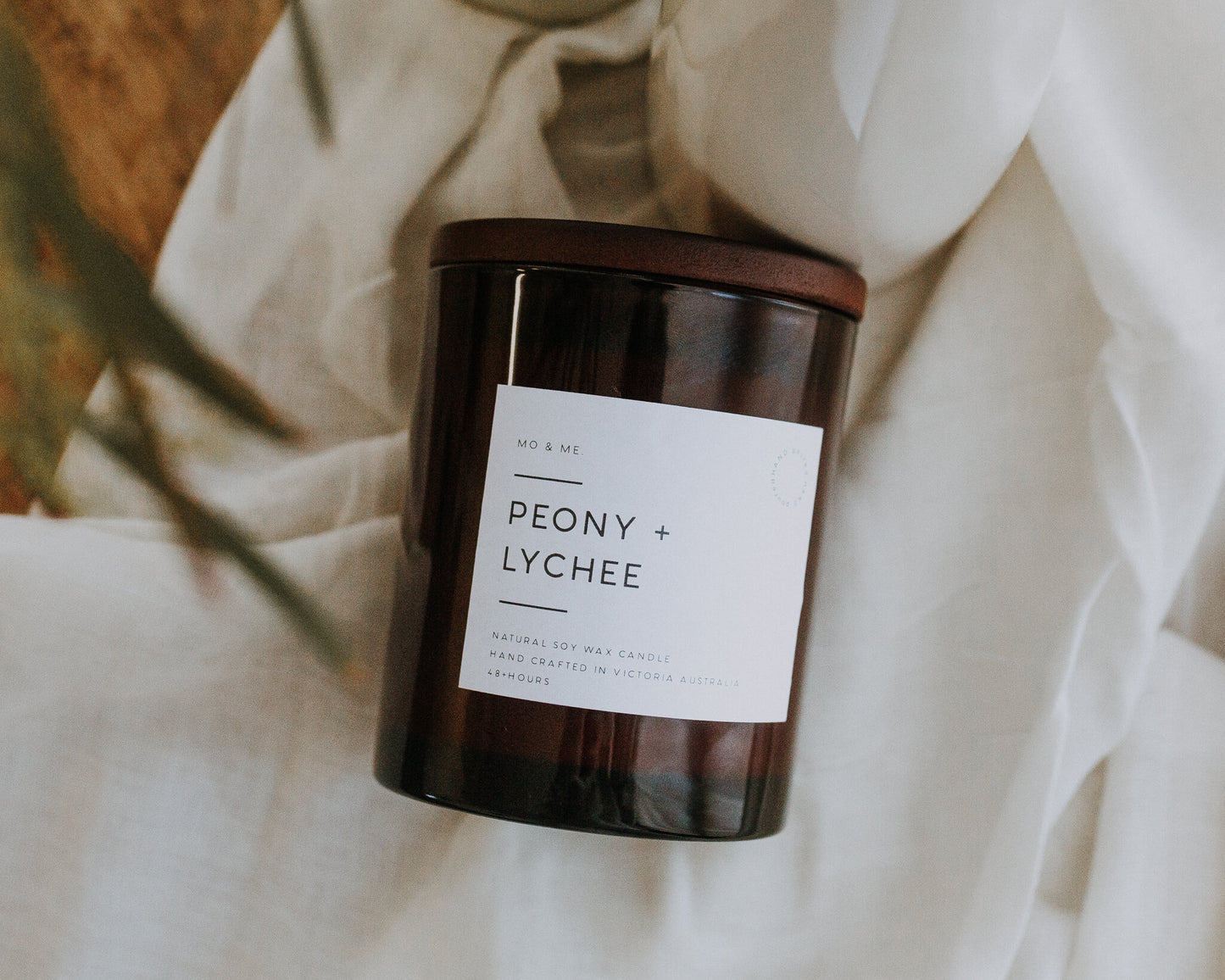 Peony + Lychee Natural Soy Wax Candle